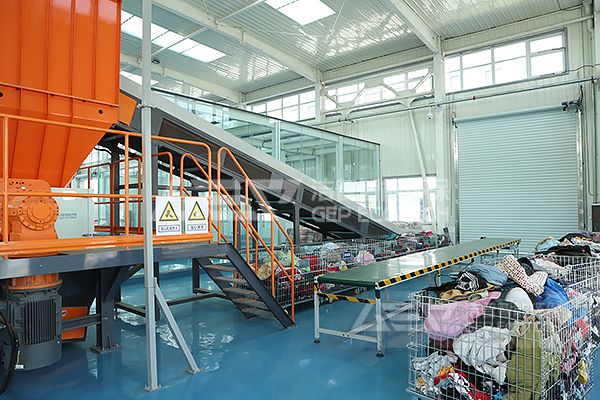 紡織物雙軸撕碎機