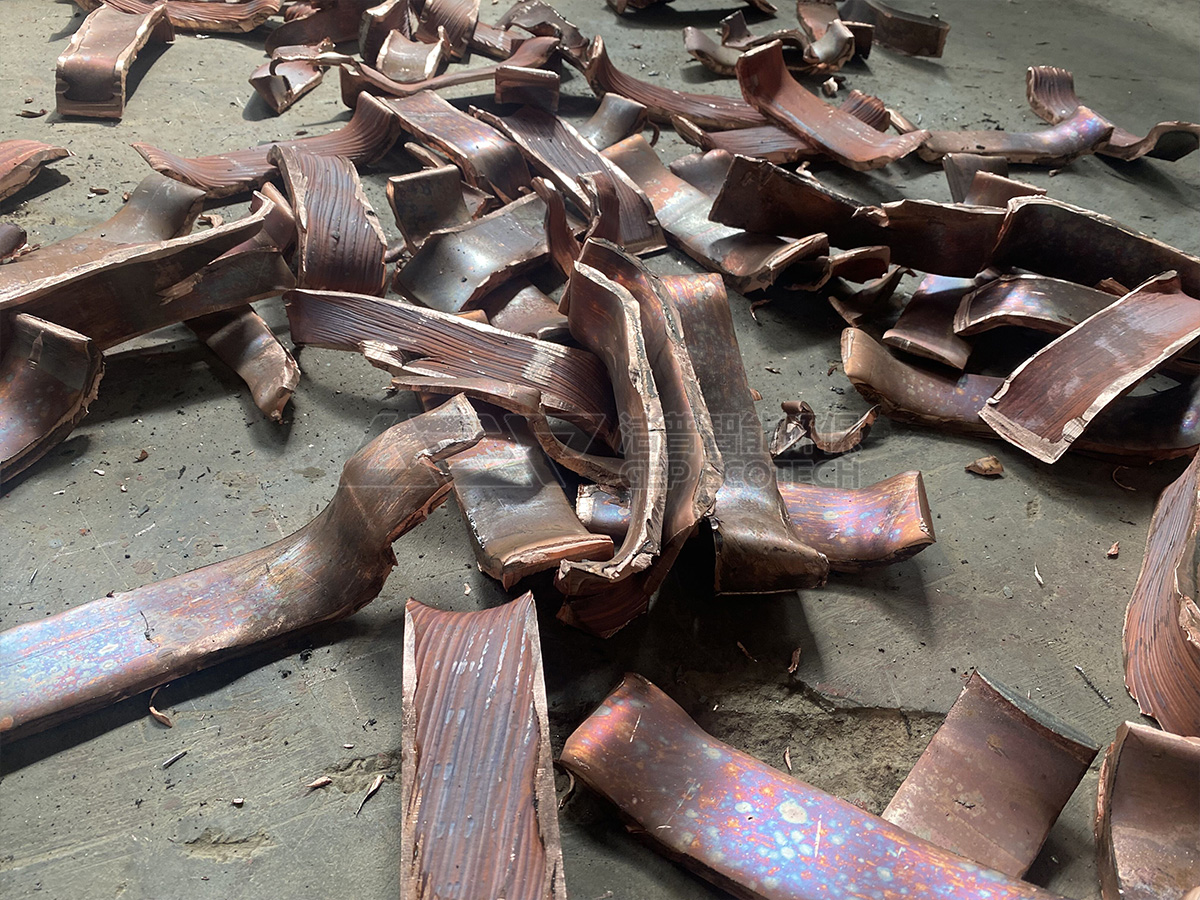 金屬板剪切破碎后