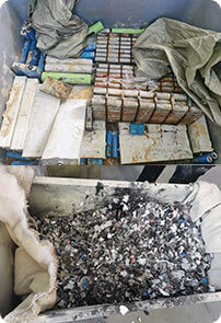 鋰電池破碎效果對比