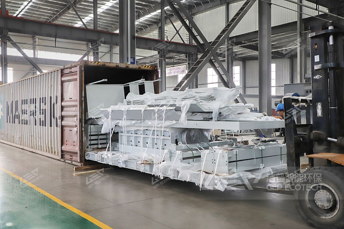 雙軸破碎機發(fā)貨